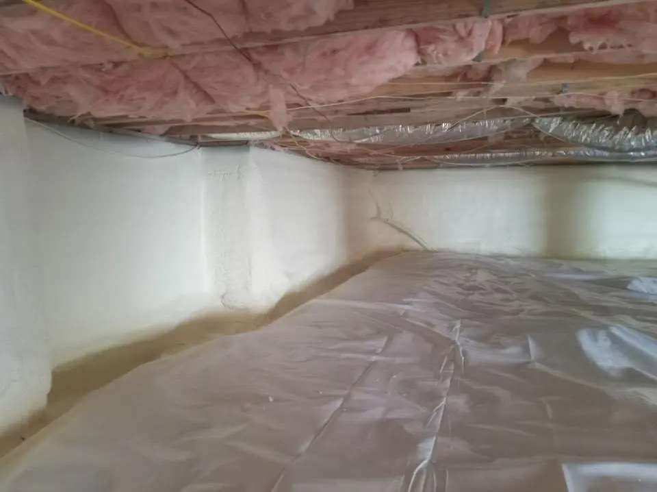 Crawl space encapsulation with closed-cell spray foam for Commercial Roof Restoration in Fairwood